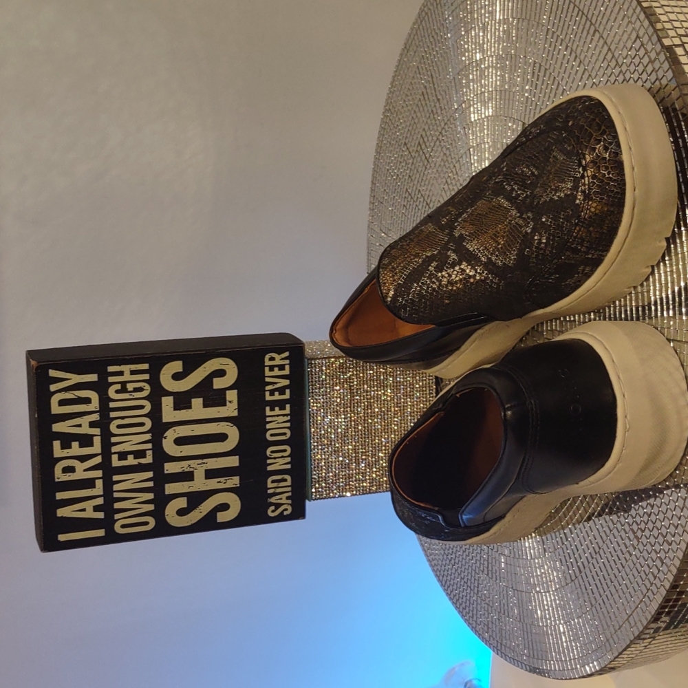 Vionic Black and Brown Snake Print Loafers - Picture 5 of 5